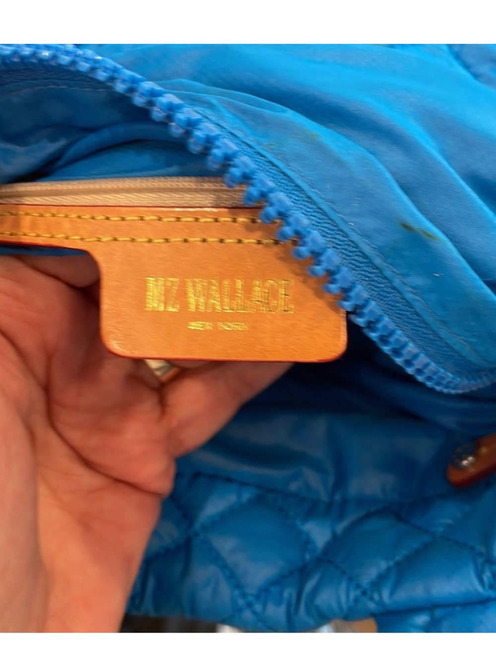 MZ Wallace Bright Blue Quilted Mini Tote - Picture 5 of 5